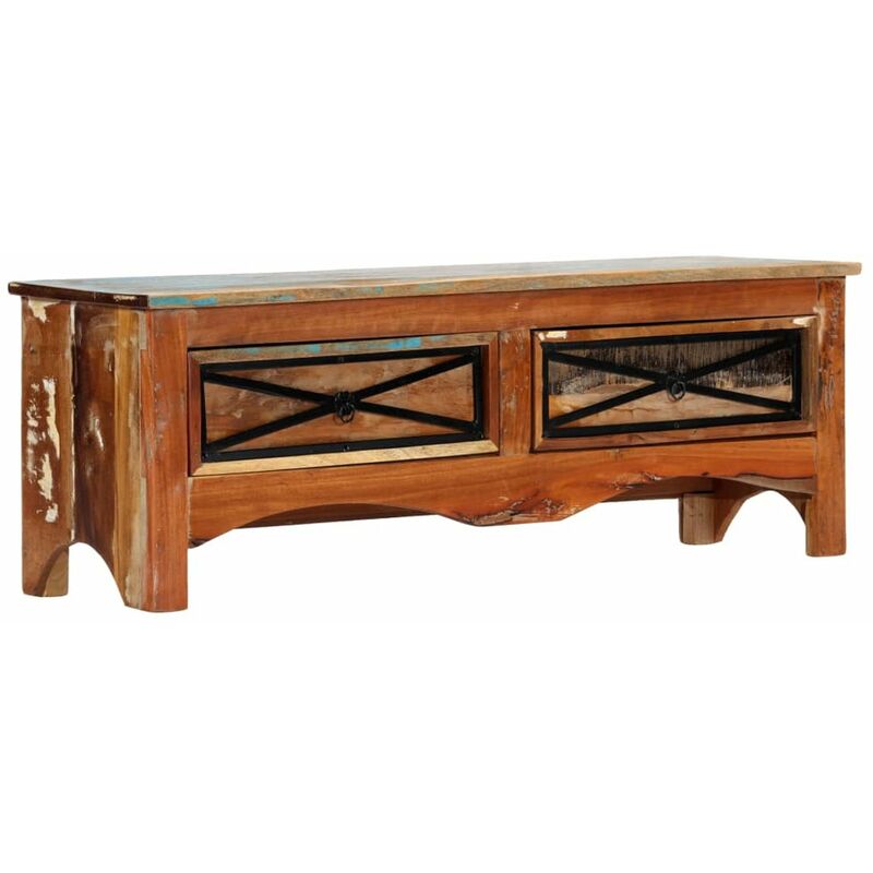 

Mueble para la TV madera maciza reciclada 120x30x40 cm