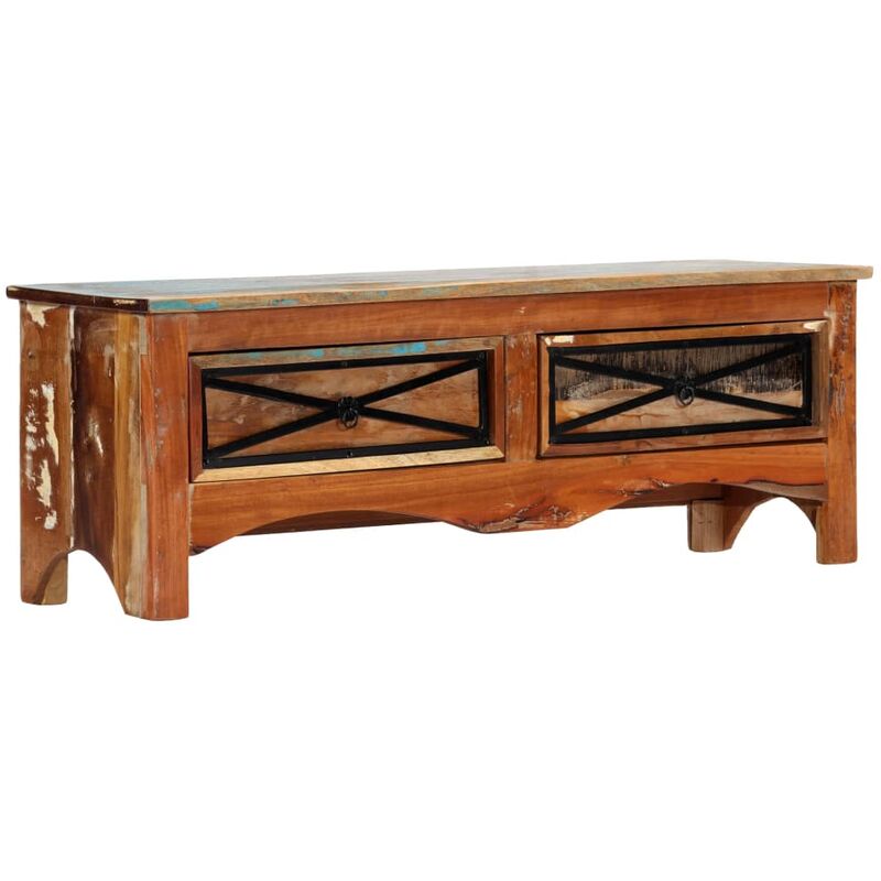 

Mueble para la TV madera maciza reciclada 120x30x40 cm - Marrón