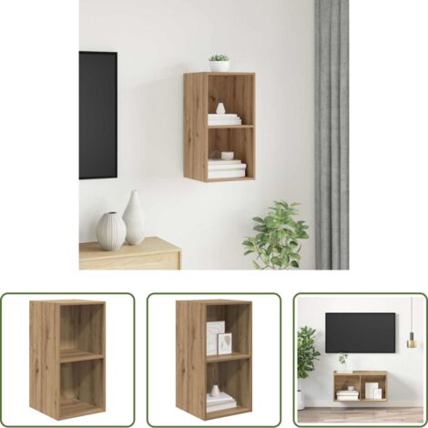 Mueble para sala -  Conjunto de mueble de TV Roble artesanal 37 x 37 x 72 cm