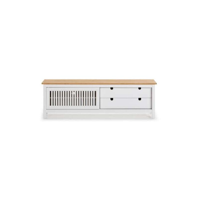 

Mueble para televisión modelo Bruna acabado blanco 158 cm(ancho) 49.5 cm(alto) 40 cm (fondo)