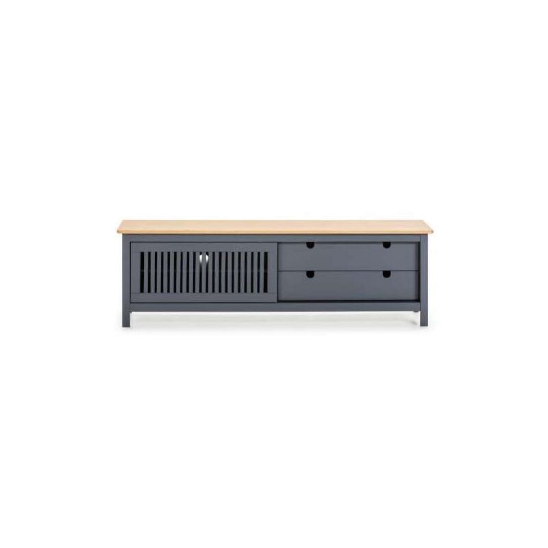 

Mueble para televisión modelo Bruna acabado gris 158 cm(ancho) 49.5 cm(alto) 40 cm (fondo)