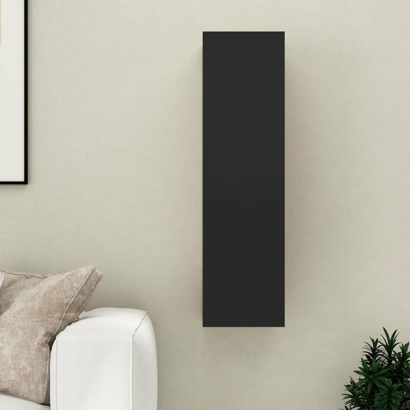 

Mueble para televisor aglomerado negro 30,5x30x110 cm