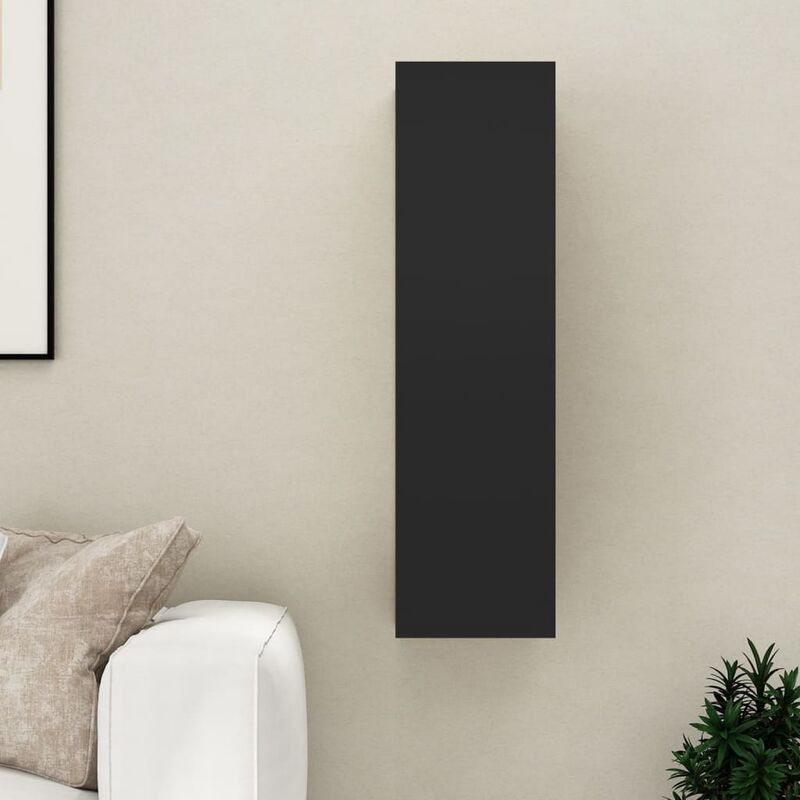 

Mueble para televisor aglomerado negro 30,5x30x110 cm