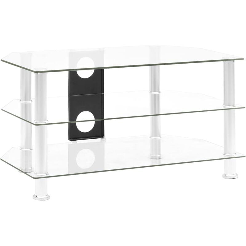 

Mueble para televisor vidrio templado transparente 75x40x40 cm - Transparente
