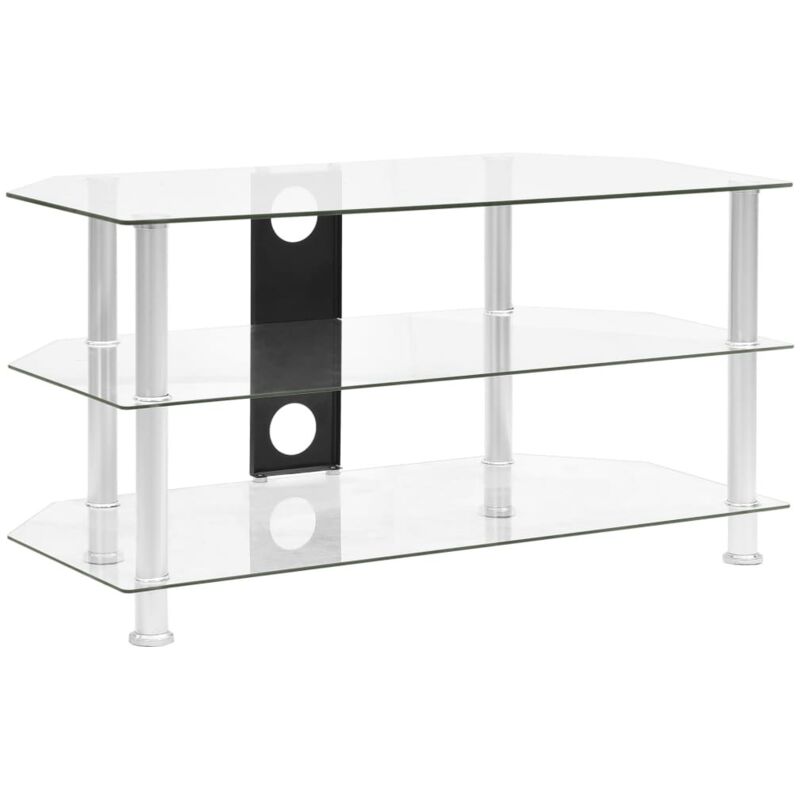 

vidaXL Mueble para Televisor Vidrio Templado 96x46x50 cm Transparente - Transparente