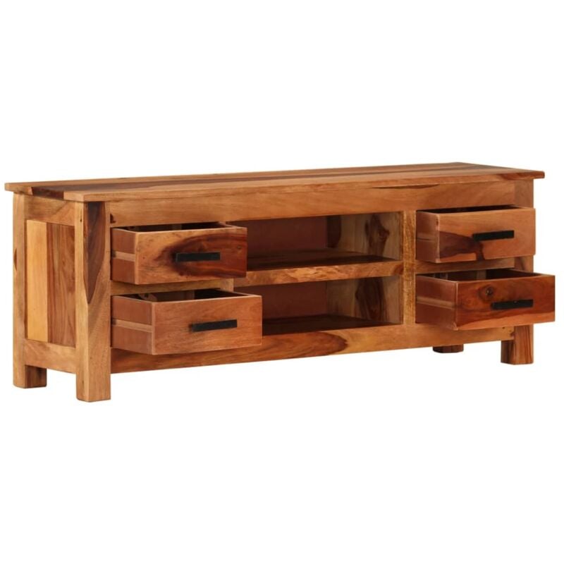 

Mueble para TV madera maciza de sheesham 110x30x40 cm - Marrón - Vidaxl