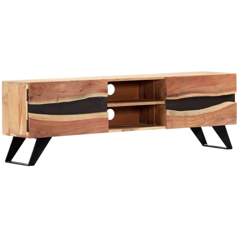 

Mueble para TV madera maciza de acacia 140x30x45 cm - Marrón - Vidaxl