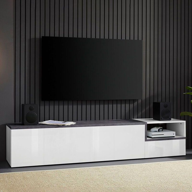 

Mueble de TV 2 puertas 1 compartimento 200 cm diseño salón Zet Kiwey Ardesia L