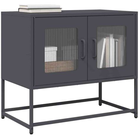 Mueble para TV acero laminado en frío antracita 68x39x60,5 cm