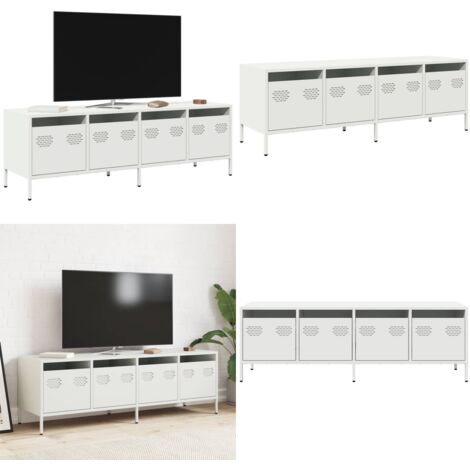 Mueble para TV acero laminado en frío blanco 135x39x43,5 cm - Mueble para tv - Armario para tv
