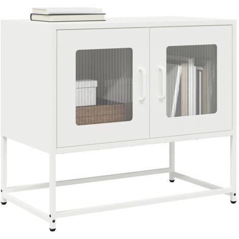 Mueble para TV acero laminado en frío blanco 68x39x60,5 cm vidaXL