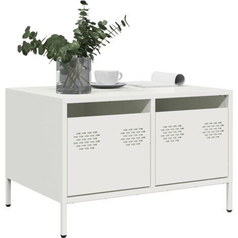 Mueble para TV acero laminado en frío blanco 68x50x43,5 cm vidaXL