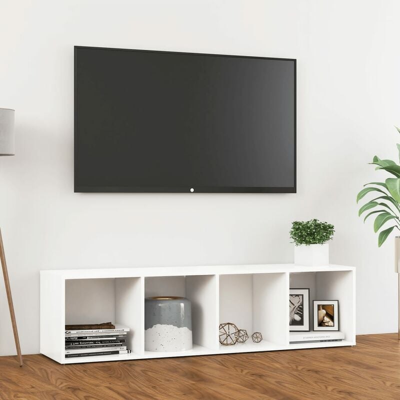 

Mueble para TV aglomerado blanco 107x35x37 cm