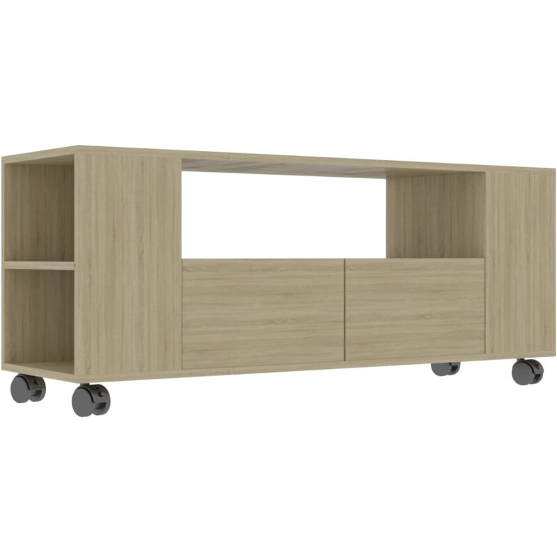 

vidaXL Mueble para TV Aglomerado 120x35x43 cm Color Roble Sonoma - Marrón