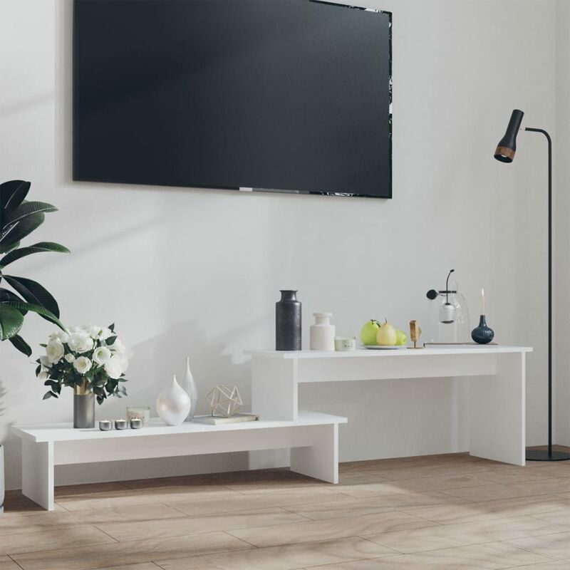 

Mueble para TV aglomerado blanco 180x30x43 cm
