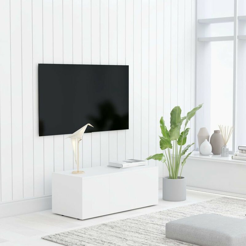 

Mueble para TV aglomerado blanco 80x34x30 cm