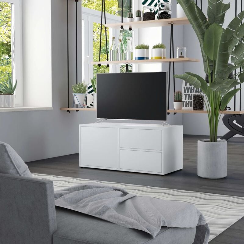 

Mueble para TV aglomerado blanco 80x34x36 cm - Blanco