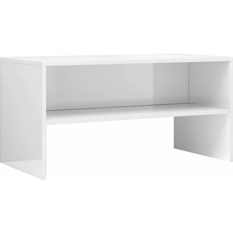 

Mueble de TV Aglomerado Blanco Brillante 80x40x40 cm - Blanco - Vidaxl