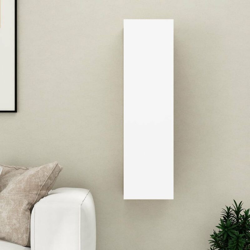 

Mueble para TV aglomerado blanco y roble Sonoma 30,5x30x110 cm