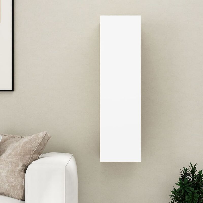 

Mueble para TV aglomerado blanco y roble Sonoma 30,5x30x110 cm