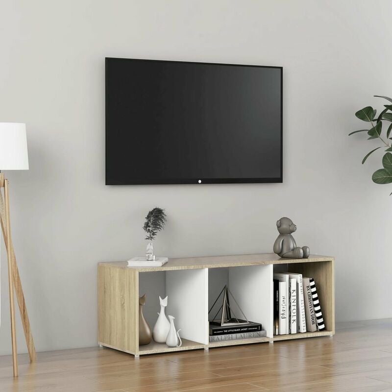 

Mueble para TV aglomerado color roble Sonoma 107x35x37 cm