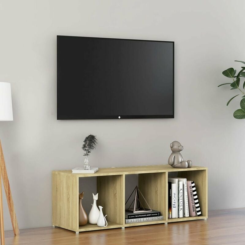 

Mueble para TV aglomerado color roble Sonoma 107x35x37 cm