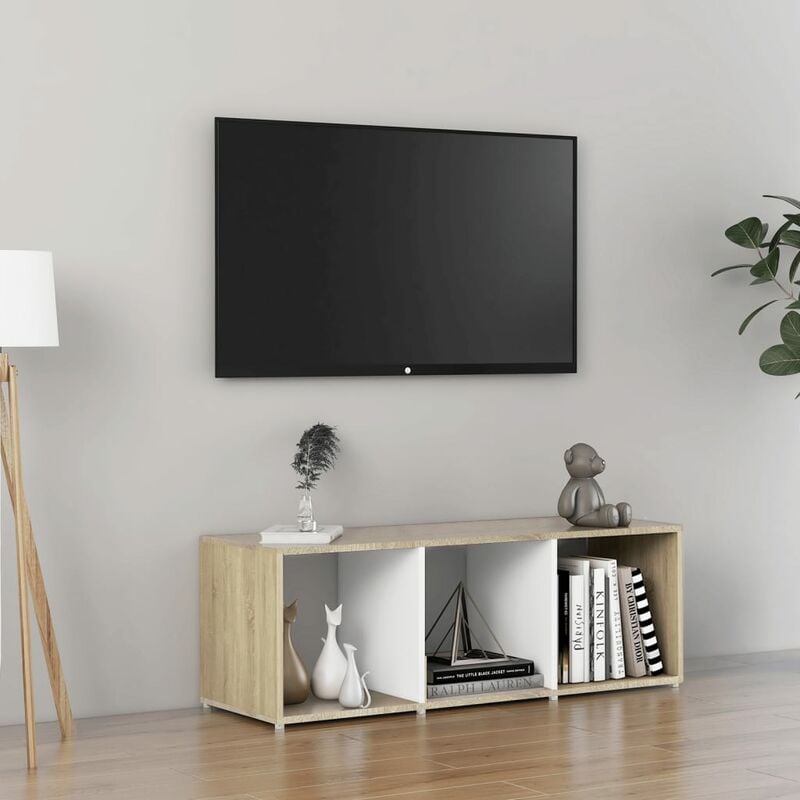 

Mueble para TV aglomerado color roble Sonoma 107x35x37 cm