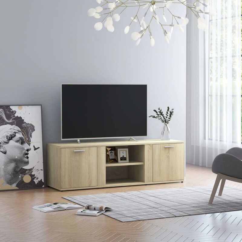 

Mueble para TV aglomerado color roble Sonoma 120x34x37 cm