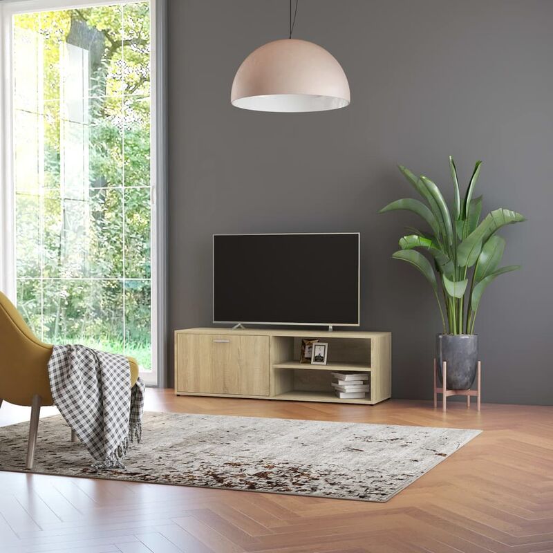 

Mueble para TV aglomerado color roble Sonoma 120x34x37 cm