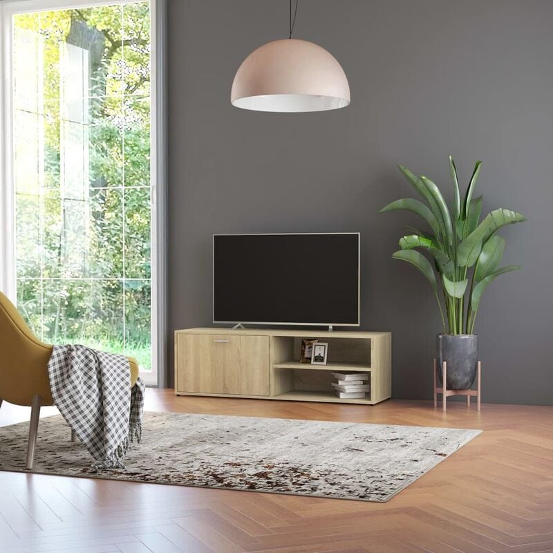 

Youthup - Mueble para TV aglomerado color roble Sonoma 120x34x37 cm - Marrón