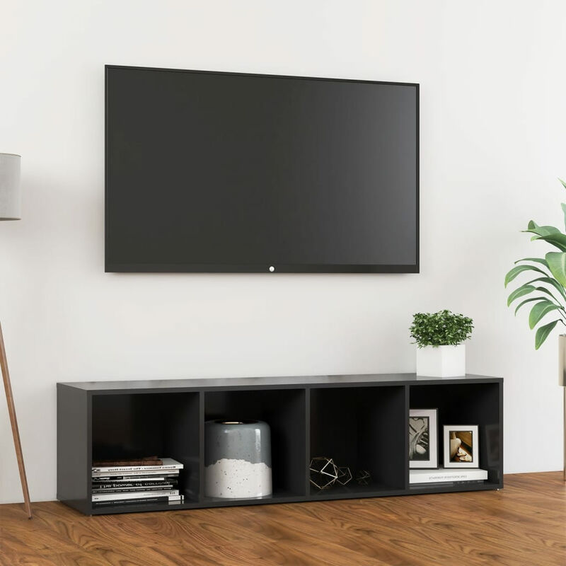 

Mueble para TV aglomerado gris 107x35x37 cm