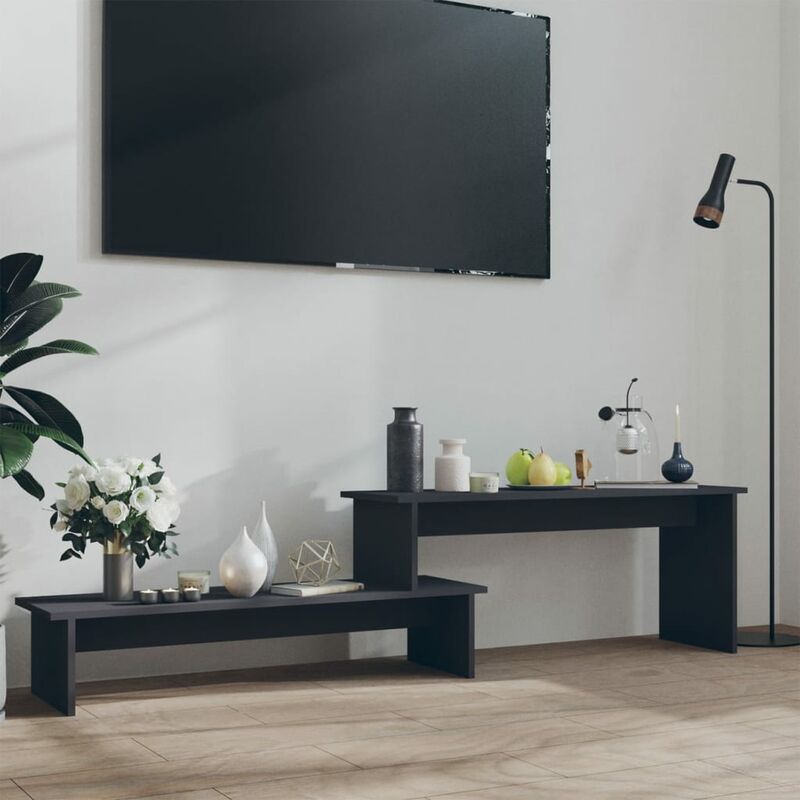 

Mueble para TV aglomerado gris 180x30x43 cm