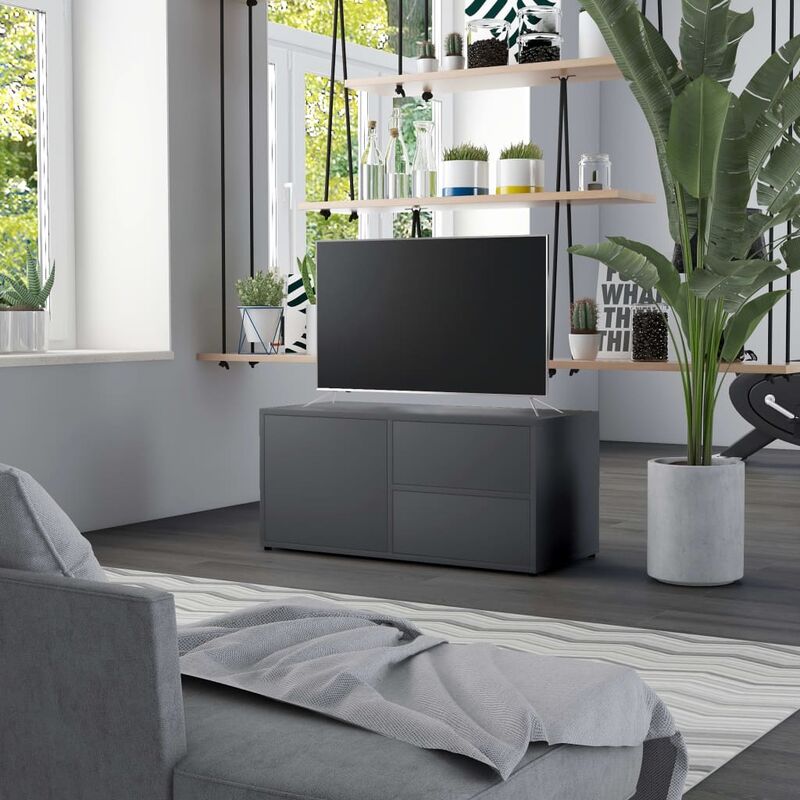 

Mueble para TV aglomerado gris 80x34x36 cm - Gris