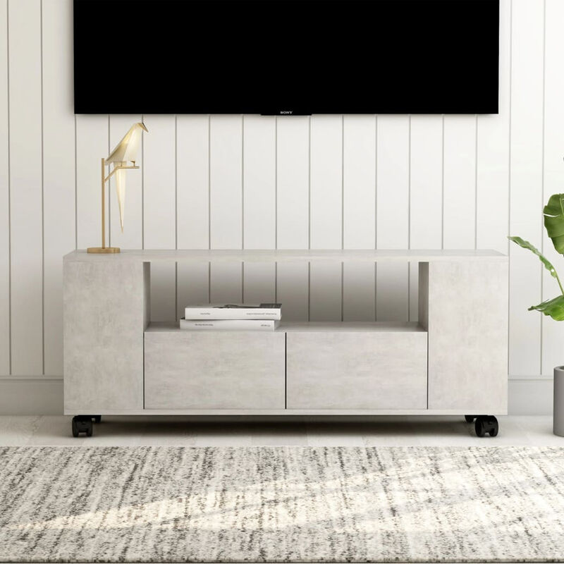 

Asupermall - Mueble para TV aglomerado gris hormigon 120x35x43cm