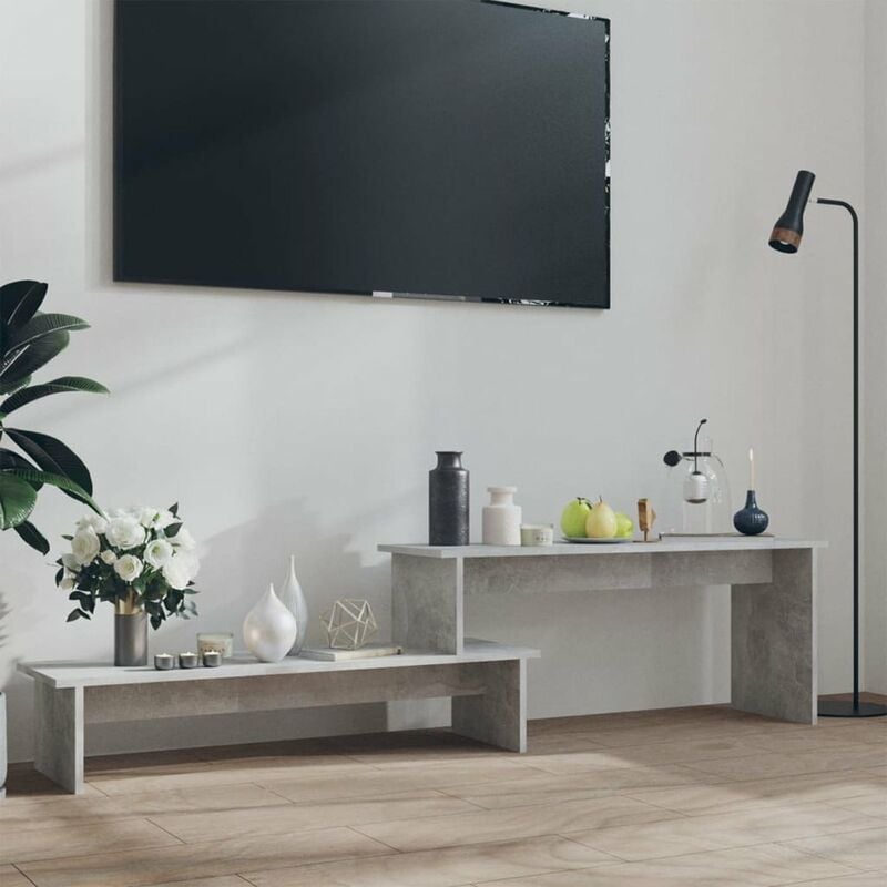 

Mueble para TV aglomerado gris hormigon 180x30x43 cm