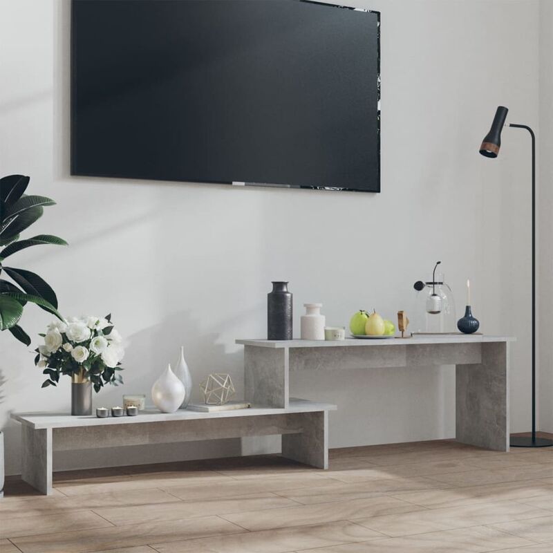 

Mueble para TV aglomerado gris hormigón 180x30x43 cm