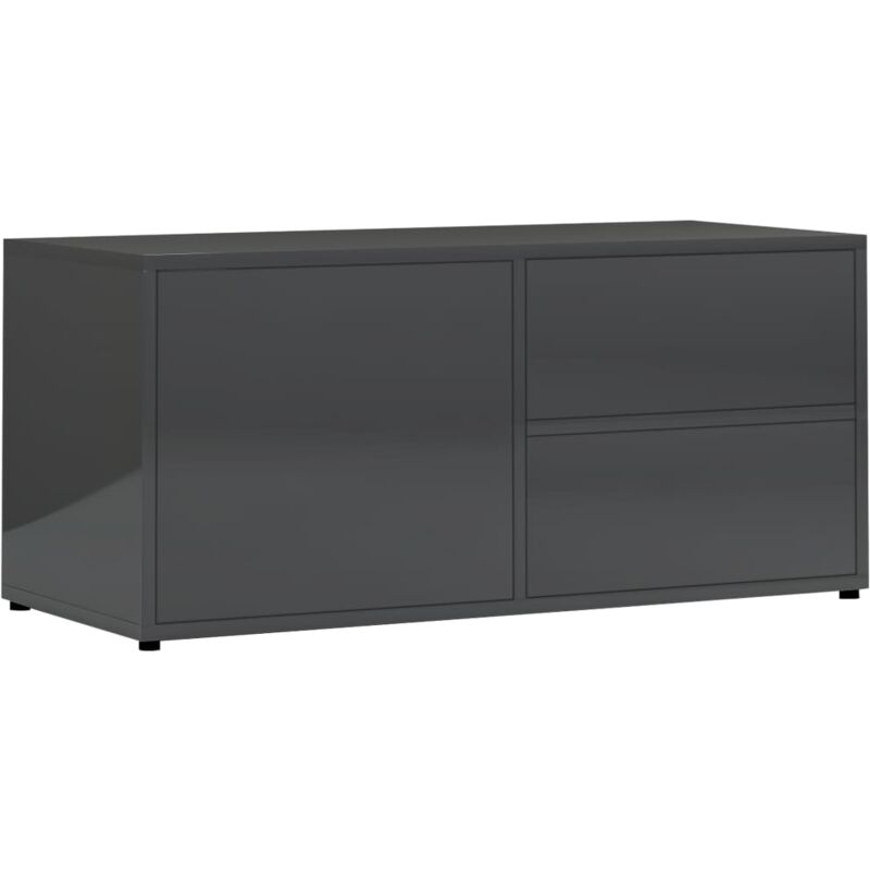 

Mueble para TV de Aglomerado 80x34x36 cm Gris Brillante - Gris - Vidaxl