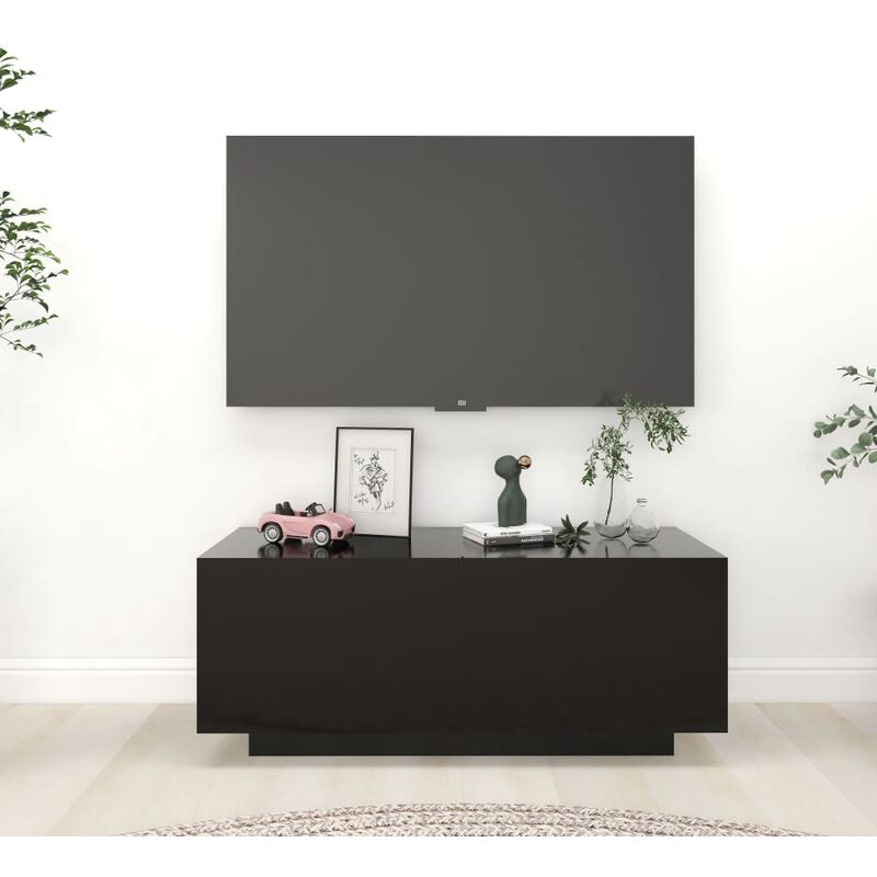 

Mueble para TV aglomerado negro 100x35x40 cm