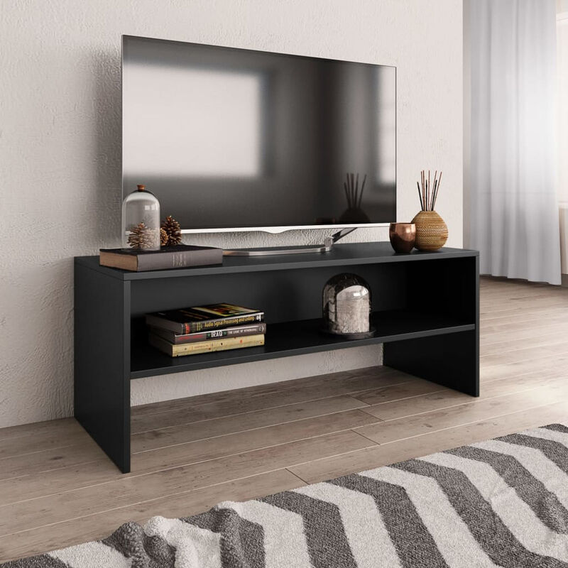 

Mueble para TV aglomerado negro 100x40x40 cm