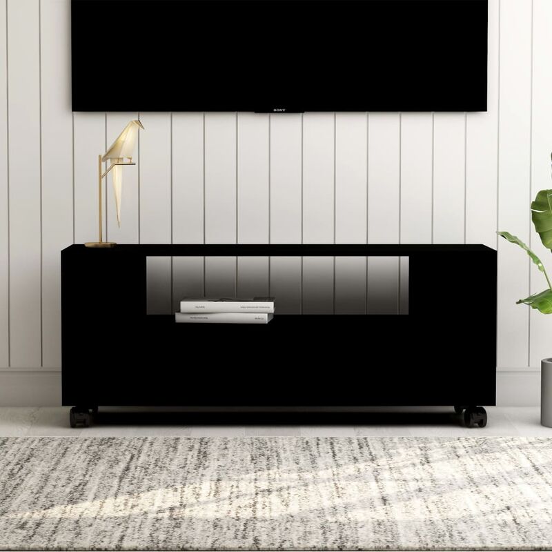 

Mueble para TV aglomerado negro 120x35x43cm