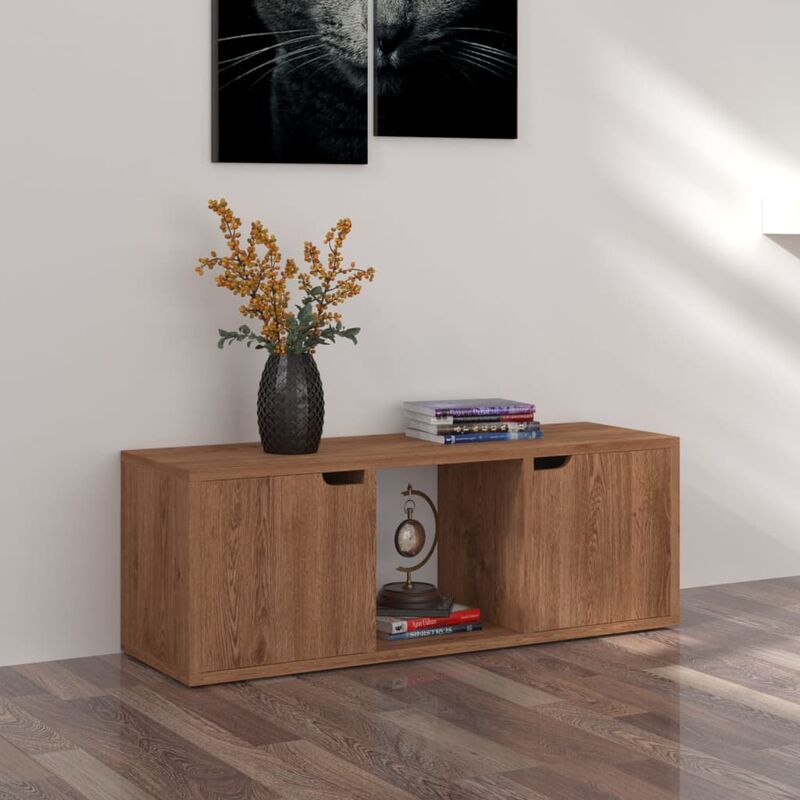 

Mueble para TV aglomerado roble marrón 88,5x27x5x30,5 cm