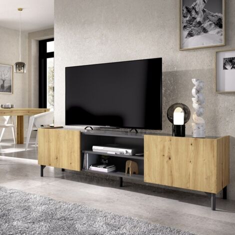Mueble de TV bajo Grafito / Nordic 45x161x35 cm - ASTRAL