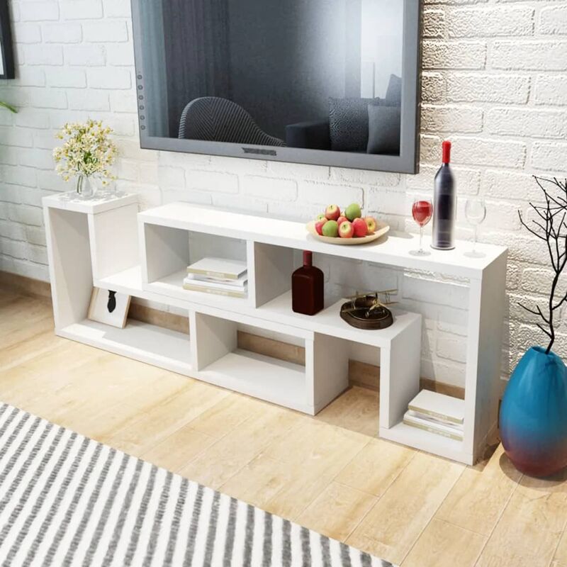 

Mueble para TV blanca en forma de L - Blanco