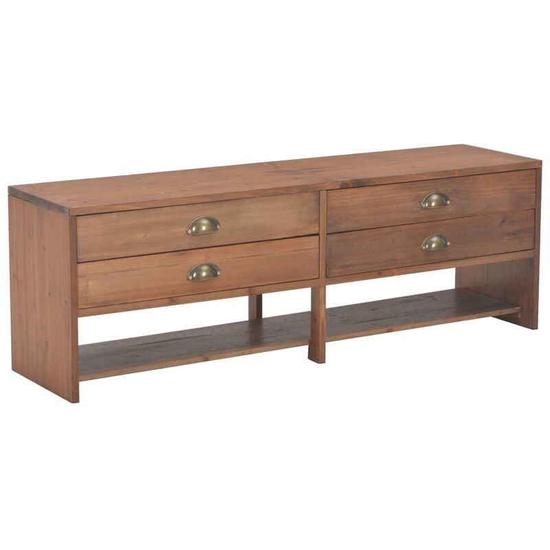 

Mueble para TV con 4 cajones madera abeto maciza 120x30x40 cm