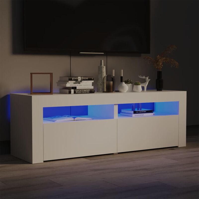 

Mueble para TV con luces LED blanco 120x35x40 cm