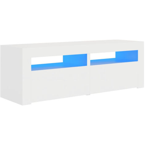 Mueble para TV con luces LED blanco 120x35x40 cm