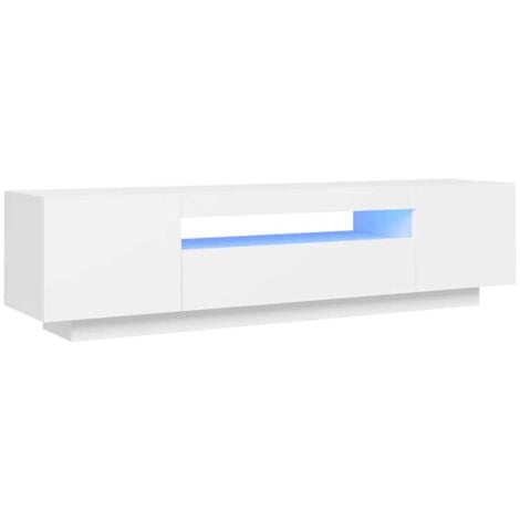 Mueble Salon para TV con luces LED blanco 160x35x40 cm vidaXL