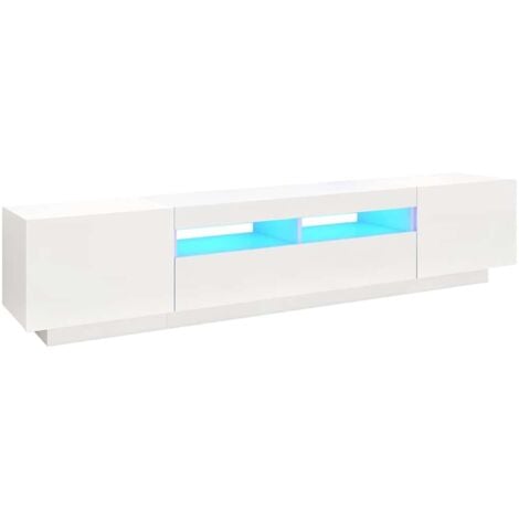 Mueble para TV con luces LED blanco 200x35x40 cm vidaXL