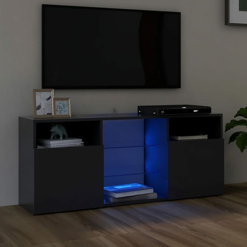 

Mueble para TV con luces LED gris 120x30x50 cm
