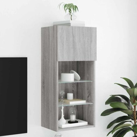 Mueble para TV con luces LED gris  40,5x30x90 cm